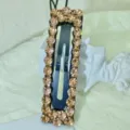 Vintage black rhinestone BB hair clip, sparkling crystal side barrette for elegant women. - Large Rhinestone Square Champagne