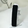 Black velvet hair clip minimalist long snap barrette side hair accessory for women styling - Flocked Narrow Square Black