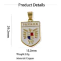 Panama Flagge Schild Emaillierter Anhänger Kupfer Halskette Mode Schmuck Accessoire. - Stil 6