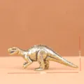 Miniature brass dinosaur figurine, retro bronze animal statue for home desktop decor ornament. - Giganotosaurus