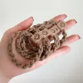 Brown braided hair ties for women, elastic hair bands with cute smiley patch for daily styling. - Light Coffee (Single)