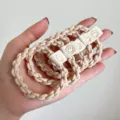 Minimalist beige braided hair ties with cute smiley face charms for daily wear and styling. - Apricot (Single)