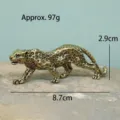 Statua di leopardo in ottone massiccio scultura in miniatura decorazione per - Leopardo