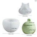 Christmas snowflake silicone storage jar mold set with detailed dimension measurements. - Snowflake Jar Set (XC-5138)