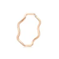 Anello ondulato minimalista in acciaio inossidabile, fascia metallica curva da donna. - n.5 / Stile a Onda / Oro rosa