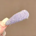 Barrette à cheveux brillante strass style coreen mignon clip BB scintillant accessoire - Goutte d'Eau Solide Violet Clair