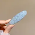 Pince à cheveux en cristal strass scintillant accessoire de coiffure élégant détail - Ellipse / Bleu clair