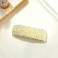 Korean style high-end crystal hair clip sparkly rhinestone hairpin for women fashion accessory - Square Style / Light Yellow