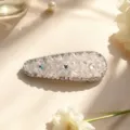 Summer rhinestone crystal side bangs hairpin sparkly BB hair clip for women fashion accessories - White Triangle Rhinestone Hair Clip