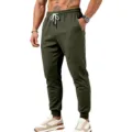 Pantaloni della tuta uomo casual jogger con coulisse sport palestra comfort - Taglia S / Pantaloni e gonne / Verde militare