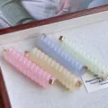 Colorful pastel corrugated hair clip set, cute spiral barrette for daily styling variants. - Random Plain Telephone Wire