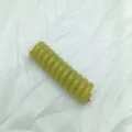 Olive green coiled hair clip, unique spiral design hair accessory for women and girls daily wear. - Fruit Green Telephone Wire