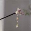 Handmade vintage Chinese hair stick with floral and tassel design for Hanfu and elegant buns. - 2# Purple Lily of the Valley