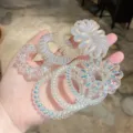 Clear transparent iridescent telephone wire hair ties set, durable daily hair coils accessories. - 8-Piece Set