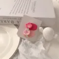 Cute pink floral hair clip sweet side clip for women and girls daily hair accessories styling - Lily Pink + Rose Red