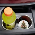 Sous-verre de voiture sapin de noël rond en silicone tapis porte-tasse décoration fête - Noël arbre