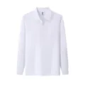 Clásico polo blanco de manga larga para hombres y mujeres, prenda de ropa casual cómoda. - S / Tops / Blanco