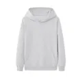 Men's solid color casual hoodie in light grey, comfortable daily wear basic pullover top. - S / Tops / Light Gray