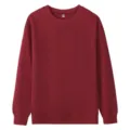 Men Wine Red Blank Oversized Crewneck Sweatshirt Drop Shoulder Casual Long Sleeve Top. - S / Tops / Burgundy