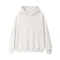 Men's 320g hooded sweatshirt, solid light gray casual hoodie, basic streetwear apparel - Beige Gray
