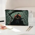 Halloween Pumpkin Reaper Cosmetic Bag Portable Travel Toiletry Storage Pouch Zipper Pencil Case - Style 03
