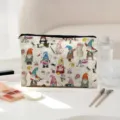 Jolie trousse de toilette motif lutin de couture, pochette de maquillage portable. - 04