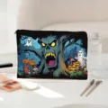 Halloween spooky tree makeup pouch portable travel storage cosmetic organizer bag - Style 04