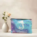 Trousse de maquillage pochette zippée pour rangement avec design de sirène élégante. - 08