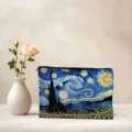 Van Gogh Starry Night print cosmetic bag stylish canvas zipper pouch travel makeup organizer - Van Gogh Starry Night Famous Painting Print / 04