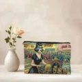 Vintage zombie comic print cosmetische tas grote capaciteit rits make-up tasje - Zombie Supermarkt Stijl
