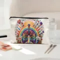 Colorful anatomical lungs print canvas cosmetic bag travel makeup pouch stationery case. - Medical Anatomy Lung Pattern (03)