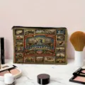 Vintage American 250th anniversary makeup bag, stylish patriotic canvas cosmetic pouch. - US Independence 250th Anniversary (04)