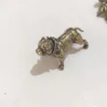 Vintage Brass Bulldog Figurine Mini Tea Pet Desktop Ornament Retro Animal Statue Home Decor - Bully