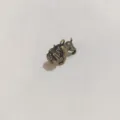 Mini brass bulldog pendant figurine, vintage tea pet ornament, detailed metal craft charm. - Small Bulldog