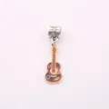 DIY Legierung Gitarre Emailliertes Anhänger Charm für Armband Halskette Schmuckherstellung - Gitarre