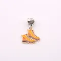 DIY Emaille Legierung Stiefel Charm Anhänger für europäische Armbänder, gelber Schuh - Schuh