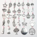 Antiksilber Legierung DIY Schmuck Charms Anhänger sortierte Formen Armband Kette - Stil 1