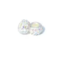 Abalorios brillantes de estrás con agujero grande colgante pavé para pulseras DIY y joyería. - Blanco AB