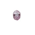Pink faceted crystal glass bead charm for DIY European charm bracelets jewelry making accessories - Light Pink