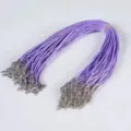 Violette gewachste Kordelkette mit Karabinerverschluss fur DIY Schmuckherstellung Handwerk. - 2.0mm / Lila