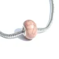 Perle trouée craquelée rose perle breloque acrylique DIY pour bracelet collier chaîne serpent - Café