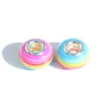 Regenboog Streep Hars Grote Gat Kralen DIY Glas Bedel Armband Sieraad Accessoire - Kleurrijke Strepen 1