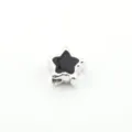 DIY perla stella CCB grande foro argento smalto nero distanziatore per bracciale gioielli - Nero