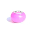 Perlina con grande foro luminosa fotosensibile rosa accessorio per braccialetto DIY UV - Rosso rosa