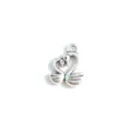 Silberner Schwan Anhänger Charm DIY Armband Halskette Metall Schmuck Zubehör Basteln - Doppelter Schwan Herz Anhänger