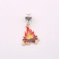 DIY enamel alloy campfire charm cute cartoon pendant for bracelet necklace jewelry making accessories. - Red Campfire