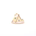 Cute winter tent enamel alloy charm pendant for DIY handmade jewelry making and accessories. - Tent