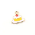 Emaillierter Erdbeerkuchen Anhänger Legierung DIY Schmuck Zubehör für Halskette Ohrringe - Kuchen