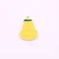 Cute yellow fruit enamel pendant DIY charm for handmade bracelets necklaces jewelry accessories. - Pear