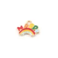 Süßer Emaille Regenbogen Buchstaben Anhänger DIY Legierung Schmuck für handgemachte Ketten und Ohrringe - HAPPY